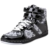 Creative Recreation Women's Dicoco High-Top Sneaker,Black/White/Lace Overlay,8 B US