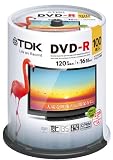 TDK 録画用DVD-R デジタル放送録画対応(CPRM) 1-16倍速 インクジェットプリンタ対応(ホワイト・ワイド) 100枚スピンドル DR120DPWC100PU