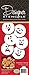 Designer Stencils 742 Mini Jack-o-Lantern Faces Cookie Stencils, Beige/semi-transparent