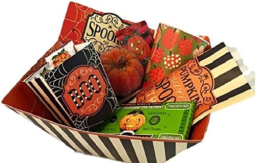 Halloween Gift Basket Trendy Disposable Bowl with Russell Stover Candies PLUS