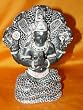 Maharishi Patanjali Idol Black Stone Sculpture with 5 Headed Serpent 8 Inch