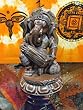 Ganesha Spiritual Stone Statue Playing Dholak Art Sculpture 6 Inches