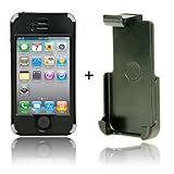 splash KLUTZ Case + Belt Clip Holster Combo for iPhone 4 (Black/Gray)