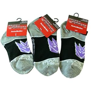 Children's Transformers socks (3 pairs)- Transformers youth clothing (size 6-8)
