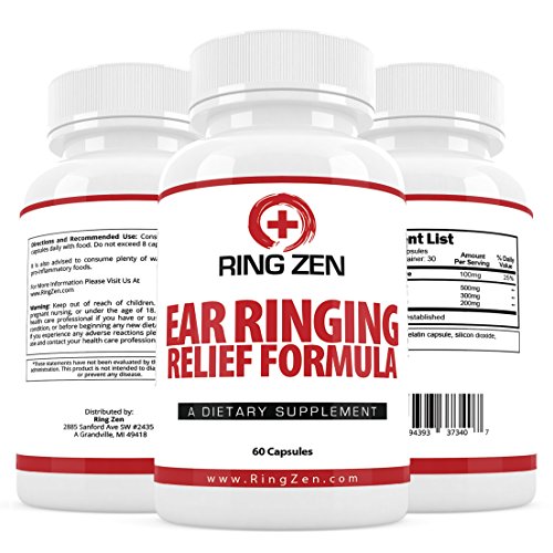 RingZen - Tinnitus Relief to Stop Ringing Ears. Effective And Natural Tinnitus Treatment for Ringing in the Ears with Citrus Bioflavonoids and More for Maximum Ear Ringing Relief (60 Capsules)