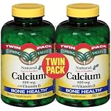 Spring Valley - Calcium 600 mg with Vitamin D 600 mg, Twin Pack, 500 Coated Tablets
