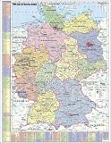 Deutschland pol - mit Suche-/Finderegister (Kfz-Kennz./LKR): Wandkarte - Poster - Stiefel Eurocart