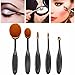 Beauty Tools;TOOPOOT 5PCS Oval Makeup Brushes Loose Powder Brush