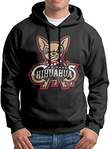 El Paso Chihuahuas Team Logo Fashion Mens Hooded Sweatshirts Black