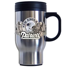 Siskiyou Sports New England Patriots 18 oz  NFL Stainless Steel Travel Mug