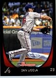 2011 Bowman Baseball Card # 107 Dan Uggla - Atlanta Braves - MLB Trading Card in a Protective Display Case