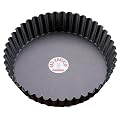SCI Scandicrafts Fluted Deep Tart/Quiche Mold, Removable Bottom 10-inch Diameter by 2-inch Deep, Nonstick