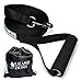 Leash Boss Free Range - Long Dog Leash for Large Dogs + Drawstring Backpack - 1 Inch Nylon Training Lead with Padded Handle (Black) (30 Ft)