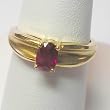 14K Yellow Gold Ruby Ring