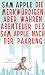 Die merkw&uuml;rdigen aber wahren Abenteuer des Sam Apple nach der Paarung