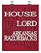 In Our House We Will Serve The Lord And Cheer for The Arkansas Razorbacks Personalized Family Name Christian Print - Perfect Gift, college sports wall art - multiple sizes