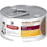 Hill's Science Diet Adult Hairball Control Savory Chicken Entree Minced Cat Food, 3-Ounce Can, 24-Pack