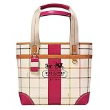 AUTHENTIC COACH HERITAGE STRIPE TATTERSALL SMALL TOTE 12219