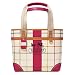 Coach Tattersall Heritage Stripe Book Bag Tote 12219 Pink
