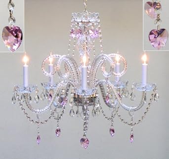 ... " Chandelier Lighting! - Pink Chandelier For Girls Room - Amazon.com