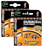 Duracell Plus Power MN2400 Alkaline AAA Batteries - 36-Pack