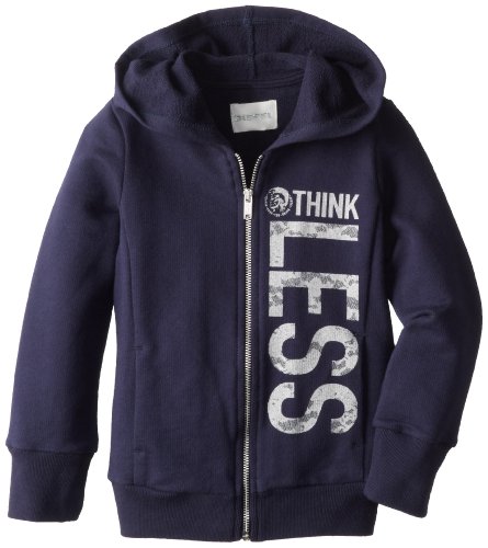 Diesel Girls 2-6X Sgobert Zip-Up Hoodie Sweatshirt Think Less Do More