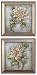 Set of 2 Misty Floral Art Accents
