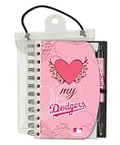 Los Angeles Dodgers Deluxe Hardcover Pink Notebook w/ Pen Set "I Love My Dodgers" - 4x6