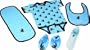 River's Edge 5-Piece Baby Onsey, Bib, Pad, Booties, and Bottle Combo Pack, Handsome Western Boy Design