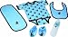 River's Edge 5-Piece Baby Onsey, Bib, Pad, Booties, and Bottle Combo Pack, Handsome Western Boy Desi