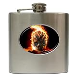 Hip Flask 6 oz. of Flaming Skull (Harley Davidson Gear)