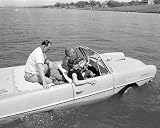President Lyndon B. Johnson in Amphicar 8x10 Silver Halide Photo Print