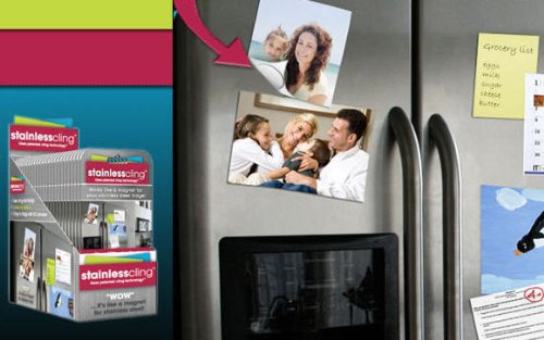 Edgewater Products Cling Stainless Steel Fridge Adhesives, 10-Pack