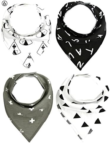 baby bibs infant Bandana Drool Bibs, baby Boys baby girl 4 Pack, Soft Cotton w/ Snaps, Cute Baby Gift