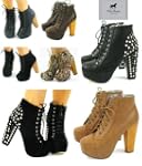 WOMENS SK1 LADIES LACE UP PLATFORM BO...