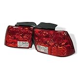 99-02 Ford Mustang Euro Taillights - All Red (Jaguar Type) 