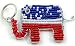 Handmade Republican RNC Elephant Logo Keychain
