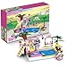 BRICK STORY Summer Pool Party Toy Building Set with Diving Platform Slides Juice Bar Sun Lounger Resort Building Blocks Kit Gift for Girls Boys Aged 6-12 (302 PCS)