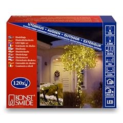 Konstsmide 3612-110 Micro LED Lichterkette (120 warm wei�e Dioden, 24V Au�entrafo, 7.2W, schwarzes Kabel)