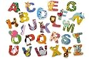 E for Elephant - Wooden animal alphabet letter