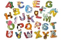L for Lion - Wooden animal alphabet letter