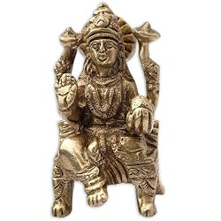 Hindu Goddess Lakshmi Hinduism Worship Art Sculpture Metal Brass