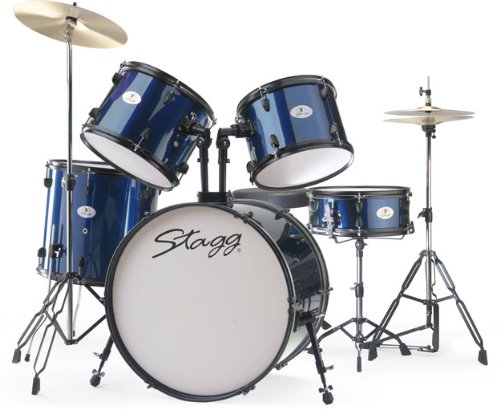 Schlagzeug Komplettset – Drumset Blau | Elektrodiscount