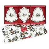 Portmeirion Holly & Ivy Christmas Dishes, Set of 3