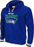 NFL Mitchell & Ness Seattle Seahawks Stadium Full Zip Hooded Sweatshirt (Large) at Amazon.com