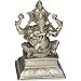 Ganesh Statue Playing Dholak Brass Figurine