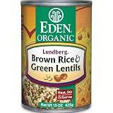 Eden Organic Brown Rice & Green Lentils, 15-Ounce Cans (Pack of 12)