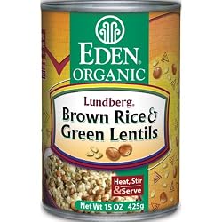 Eden Organic Brown Rice & Green Lentils, 15-Ounce Cans (Pack of 12)
