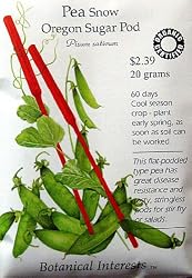 Snow Peas Oregon Sugar Pod Certified Organic Seed