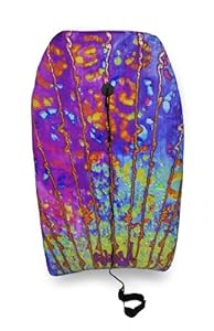 Blue and Purple Color Explosion Print Body Board 33 in.